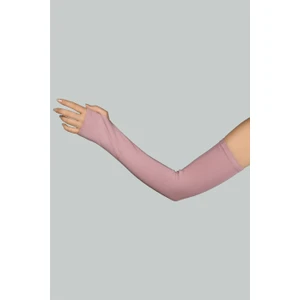Parmak Geçmeli Penye Tesettür Kolluk Koyu Pembe