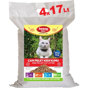 Bonny Nice Doğal Çam Peleti Kedi Kumu 10 kg 20 l x 4 Paket