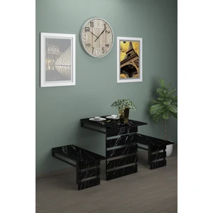 Mokaparkavm Katlanabilir 2 Tabureli Yemek Masası Balkon Masası