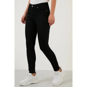 Pamuklu Slim Fit Yüksel Bel Dar Paça Jeans Bayan Kot Pantolon 639CHEERY