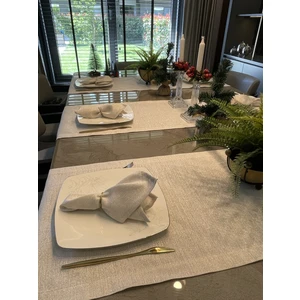 Decamor Home Dertsiz Gold Simli Ekru Runner 1 AD