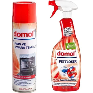 Fırın ve Izgara Temizleyici Köpük 500 ml + Yağ Çözücü Sprey 750 ml