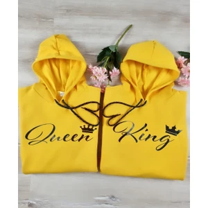 Sevgili Kombini Sweatshirt El Yazılı King Queen