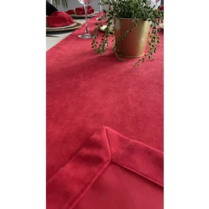 Decamor Home Kadife Dokulu Dertsiz Uzun Kırmızı Runner