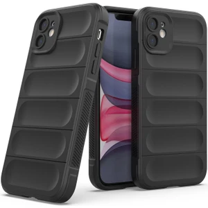 iPhone 11 İçin Kaymaz Silikon Telefon Kılıfı - Siyah (Yurt Dışından)