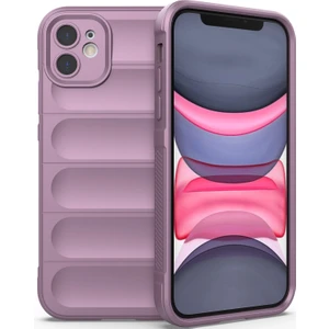 iPhone 11 İçin Kaymaz Silikon Telefon Kılıfı - Mor (Yurt Dışından)