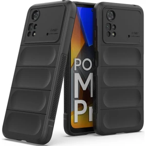 Poco M4 Pro 4G İçin Kaymaz Silikon Telefon Kılıfı - Siyah (Yurt Dışından)
