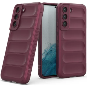 Galaxy S22 5G İçin Kaymaz Silikon Telefon Kılıfı - Koyu Kırmızı (Yurt Dışından)