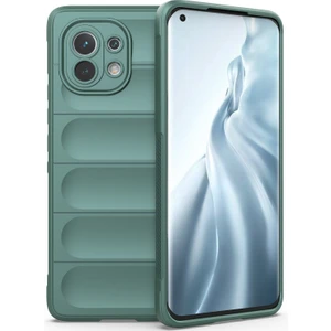 Mi 11 İçin Kaymaz Silikon Telefon Kılıfı - Yeşil (Yurt Dışından)