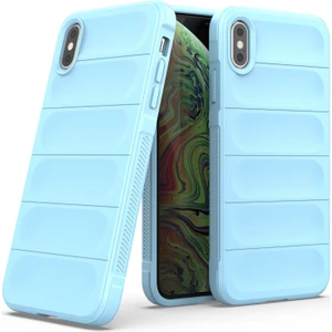 iPhone XS Max İçin Kaymaz Silikon Telefon Kılıfı - Mavi (Yurt Dışından)