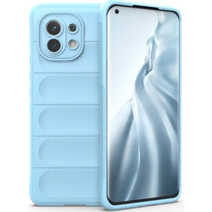 Mi 11 İçin Kaymaz Silikon Telefon Kılıfı - Mavi (Yurt Dışından)