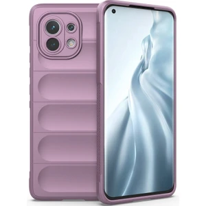 Mi 11 İçin Kaymaz Silikon Telefon Kılıfı - Mor (Yurt Dışından)