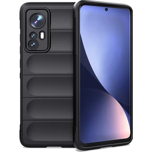 12 / 12X İçin Kaymaz Silikon Telefon Kılıfı - Siyah (Yurt Dışından)
