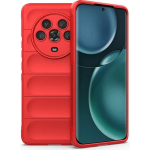 Magic 4 Pro İçin Kaymaz Silikon Telefon Kılıfı - Kırmızı (Yurt Dışından)