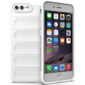 iPhone 8 Plus / 7 Plus İçin Kaymaz Silikon Telefon Kılıfı - Beyaz (Yurt Dışından)