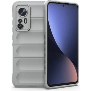 12 / 12X İçin Kaymaz Silikon Telefon Kılıfı - Gri (Yurt Dışından)
