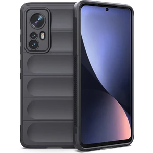 12 / 12X İçin Kaymaz Silikon Telefon Kılıfı - Koyu Gri (Yurt Dışından)