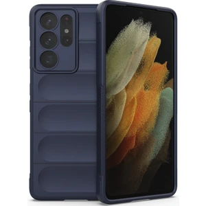 Galaxy S21 Ultra 5G İçin Kaymaz Silikon Telefon Kılıfı - Lacivert (Yurt Dışından)