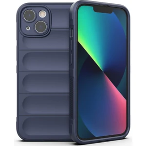 iPhone 13 İçin Kaymaz Silikon Telefon Kılıfı - Lacivert (Yurt Dışından)