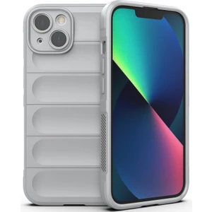 iPhone 13 İçin Kaymaz Silikon Telefon Kılıfı - Gri (Yurt Dışından)