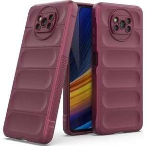 Poco X3 Nfc / X3 Pro İçin Kaymaz Silikon Telefon Kılıfı - Koyu Kırmızı (Yurt Dışından)