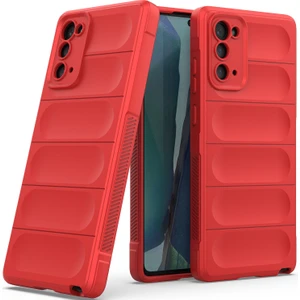 Galaxy Note 20 5G İçin Kaymaz Silikon Telefon Kılıfı - Kırmızı (Yurt Dışından)