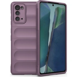 Galaxy Note 20 5G İçin Kaymaz Silikon Telefon Kılıfı - Mor (Yurt Dışından)