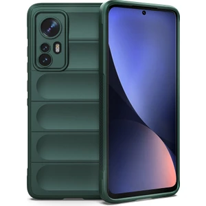 12 Lite İçin Kaymaz Silikon Telefon Kılıfı - Yeşil (Yurt Dışından)