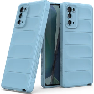 Galaxy Note 20 5G İçin Kaymaz Silikon Telefon Kılıfı - Mavi (Yurt Dışından)