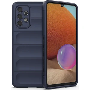 Galaxy A32 4G İçin Kaymaz Silikon Telefon Kılıfı - Lacivert (Yurt Dışından)