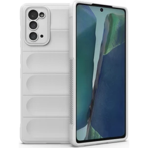 Galaxy Note 20 5G İçin Kaymaz Silikon Telefon Kılıfı - Beyaz (Yurt Dışından)