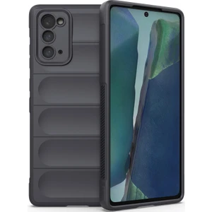 Galaxy Note 20 5G İçin Kaymaz Silikon Telefon Kılıfı - Koyu Gri (Yurt Dışından)