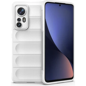 12 Lite İçin Kaymaz Silikon Telefon Kılıfı - Beyaz (Yurt Dışından)