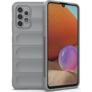 Galaxy A32 4G İçin Kaymaz Silikon Telefon Kılıfı - Gri (Yurt Dışından)