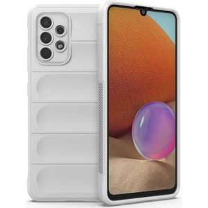 Galaxy A32 4G İçin Kaymaz Silikon Telefon Kılıfı - Beyaz (Yurt Dışından)