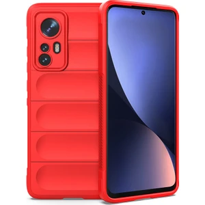 12 Lite İçin Kaymaz Silikon Telefon Kılıfı - Kırmızı (Yurt Dışından)