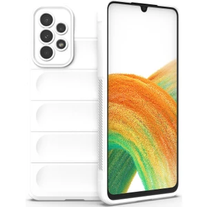 Galaxy A53 5G İçin Kaymaz Silikon Telefon Kılıfı - Beyaz (Yurt Dışından)