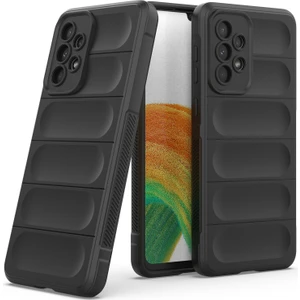 Galaxy A73 5G İçin Kaymaz Silikon Telefon Kılıfı - Siyah (Yurt Dışından)