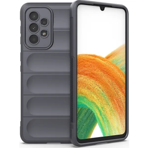 Galaxy A33 5G İçin Kaymaz Silikon Telefon Kılıfı - Koyu Gri (Yurt Dışından)