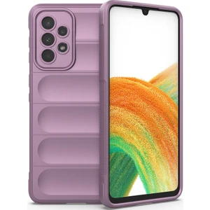 Galaxy A33 5G İçin Kaymaz Silikon Telefon Kılıfı - Mor (Yurt Dışından)