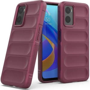 A36 4G / A76 4G / Realme 9i İçin Kaymaz Silikon Telefon Kılıfı - Koyu Kırmızı (Yurt Dışından)