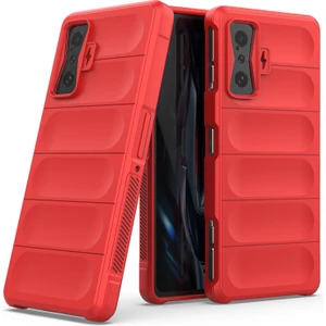 Poco F4 GT / Redmi K50 Gaming İçin Kaymaz Silikon Telefon Kılıfı - Kırmızı (Yurt Dışından)
