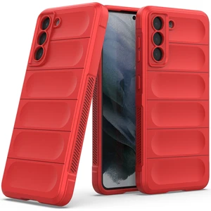 Galaxy S21 5G İçin Kaymaz Silikon Telefon Kılıfı - Kırmızı (Yurt Dışından)
