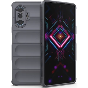 Poco F3 GT / Redmi K40 Gaming İçin Kaymaz Silikon Telefon Kılıfı - Koyu Gri (Yurt Dışından)