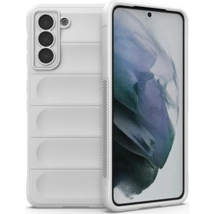 Galaxy S21 5G İçin Kaymaz Silikon Telefon Kılıfı - Beyaz (Yurt Dışından)