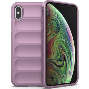 iPhone XS / iPhone X İçin Kaymaz Silikon Telefon Kılıfı - Mor (Yurt Dışından)