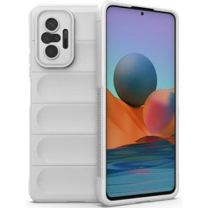 Redmi Note 10 Pro / 10 Pro Max İçin Kaymaz Silikon Telefon Kılıfı - Beyaz (Yurt Dışından)