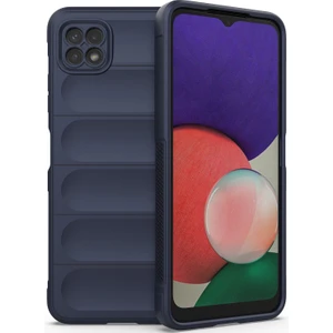 Galaxy A22 5G İçin Kaymaz Silikon Telefon Kılıfı - Lacivert (Yurt Dışından)