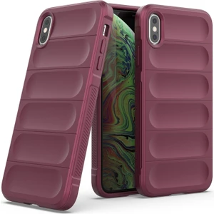 iPhone XS / iPhone X İçin Kaymaz Silikon Telefon Kılıfı - Koyu Kırmızı (Yurt Dışından)