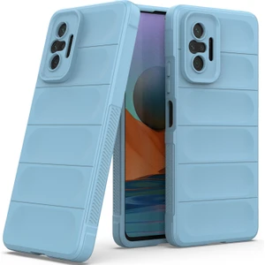 Redmi Note 10 Pro / 10 Pro Max İçin Kaymaz Silikon Telefon Kılıfı - Mavi (Yurt Dışından)